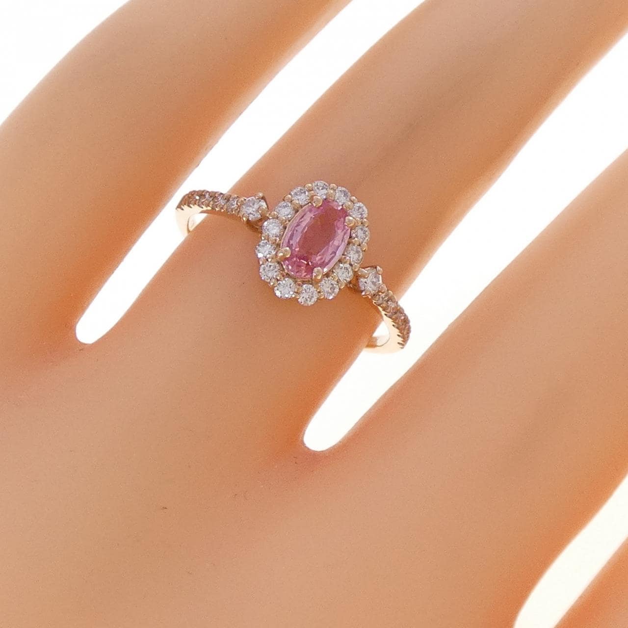 K18PG サファイヤ リング 0.458CT