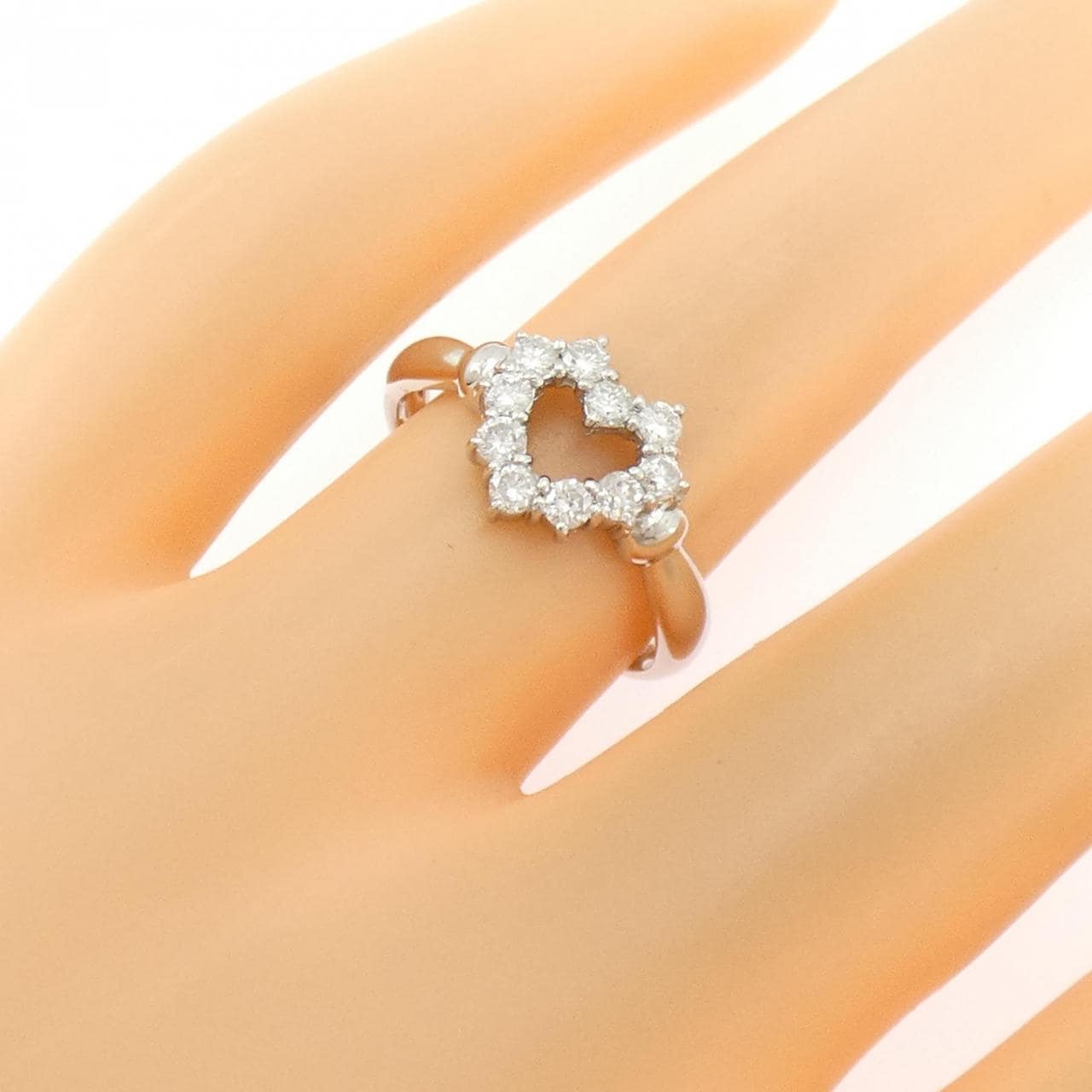 PT900 ハート ダイヤモンド リング 0.33CT