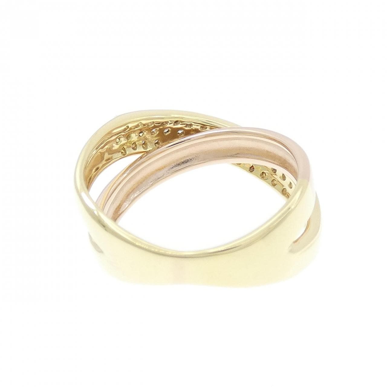 K18YG/K18PG パヴェ ダイヤモンド リング 0.30CT