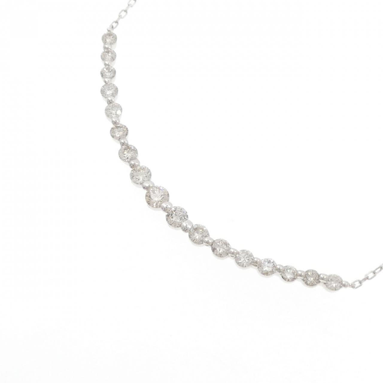K18WG ダイヤモンド ネックレス 1.00CT