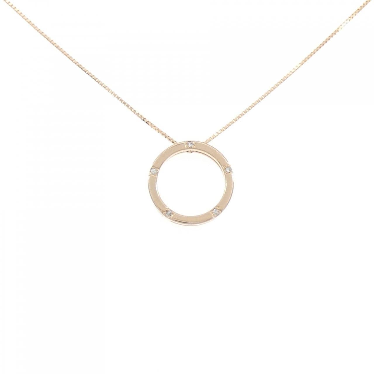 K18PG ダイヤモンド ネックレス 0.03CT