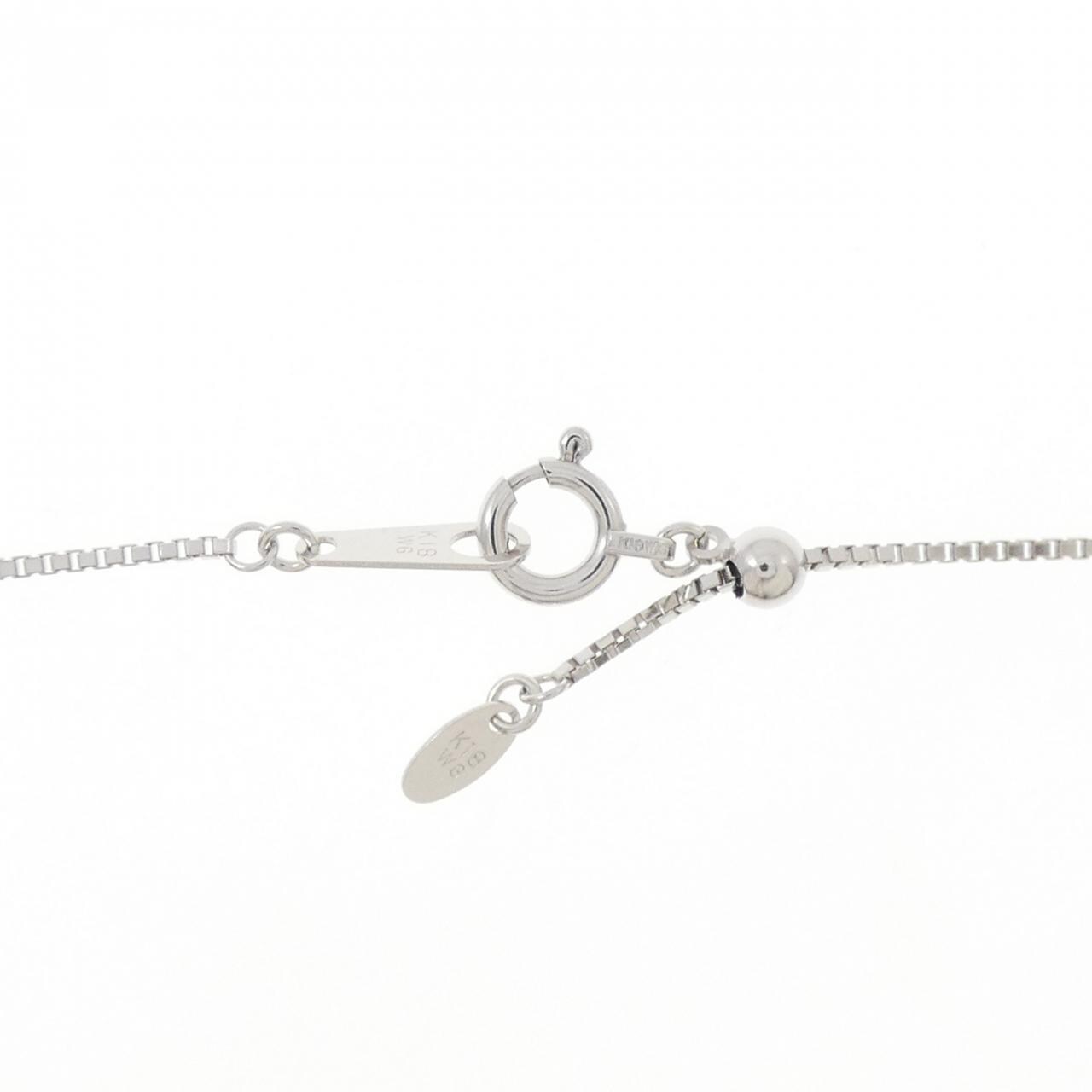 K18WG クロス ダイヤモンド ネックレス 0.50CT
