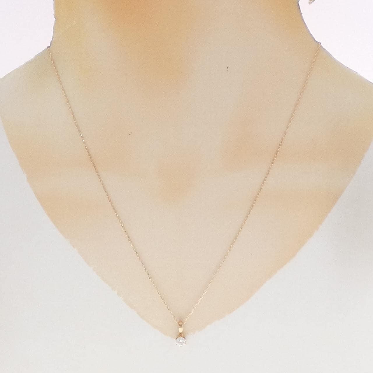 K18PG ソリティア ダイヤモンド ネックレス 0.308CT