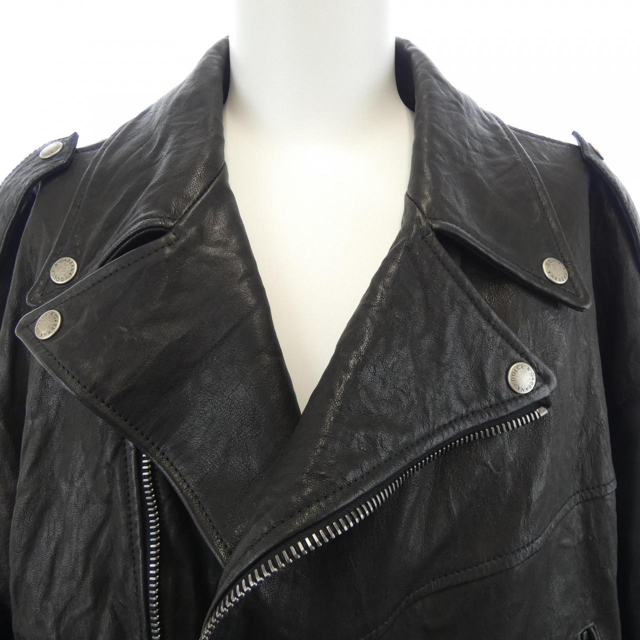 ドルチェアンドガッバーナ DOLCE&GABBANA G9XT1L/GF024 レザーライダースジャケット