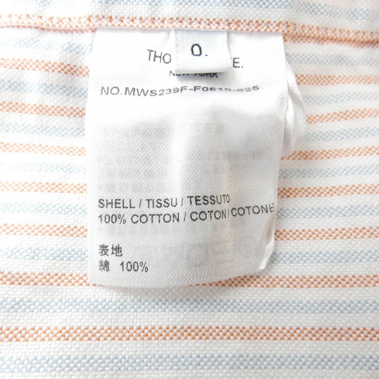 トムブラウン THOM BROWNE MWS239F-F0510 S／Sシャツ