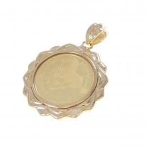 K18YG(枠) コイン ペンダント