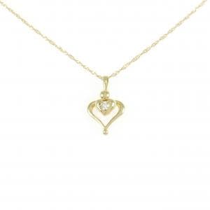 K18YG ハート ダイヤモンド ネックレス 0.05CT