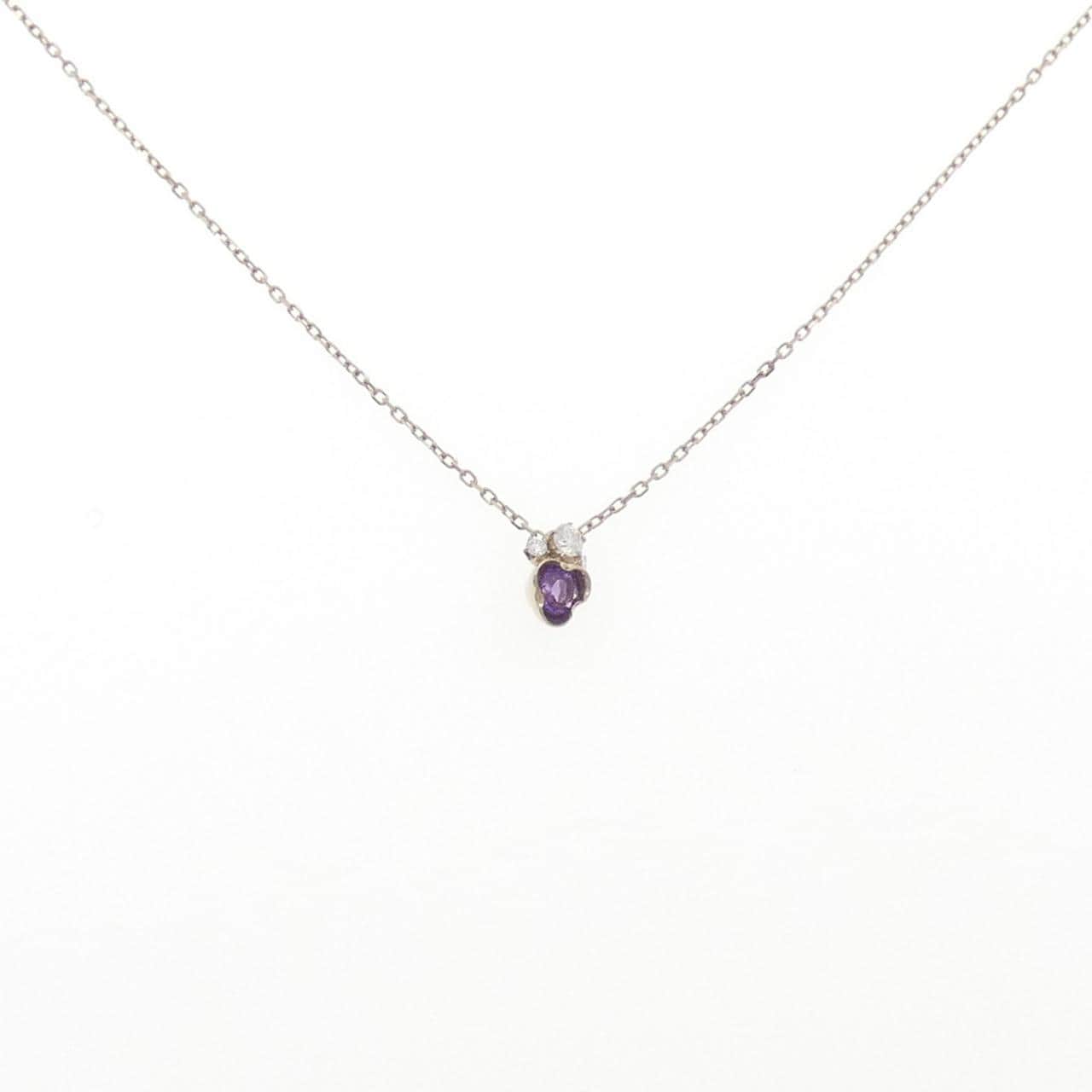 K18YG アメジスト ネックレス 0.08CT