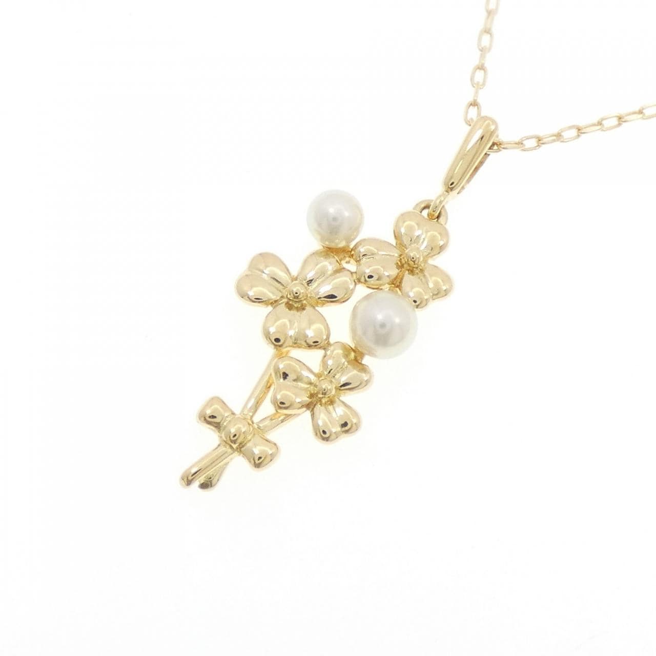 ミキモト フラワー アコヤパール ネックレス