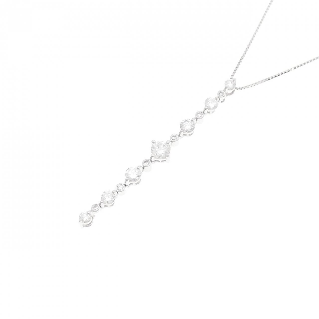 K18WG 2WAY ダイヤモンド ネックレス 1.00CT
