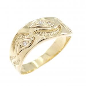 K18YG ダイヤモンド リング 0.03CT