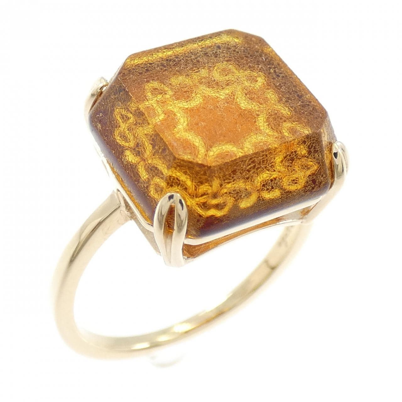 アガット コハク リング