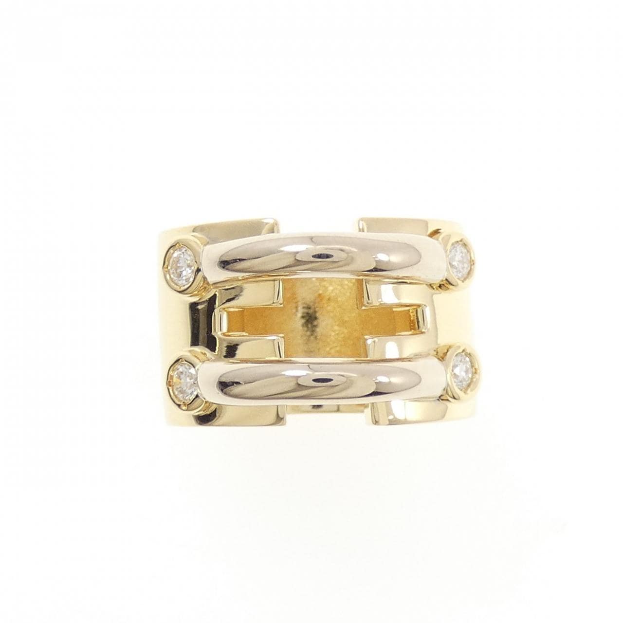 K18YG/K18WG ダイヤモンド リング 0.23CT
