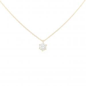 K18YG ソリティア ダイヤモンド ネックレス 0.277CT