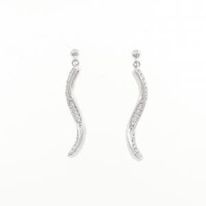K18WG ダイヤモンド ピアス 0.12CT