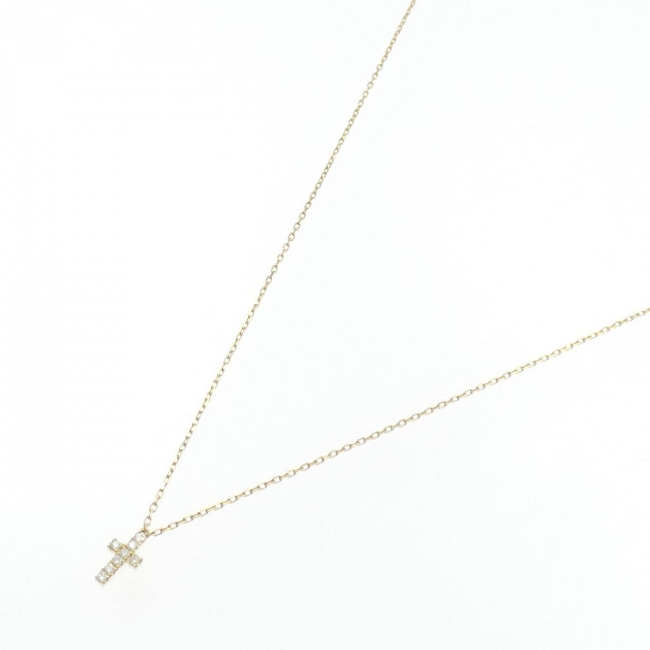 アーカー クロス ダイヤモンド ネックレス 0.05CT