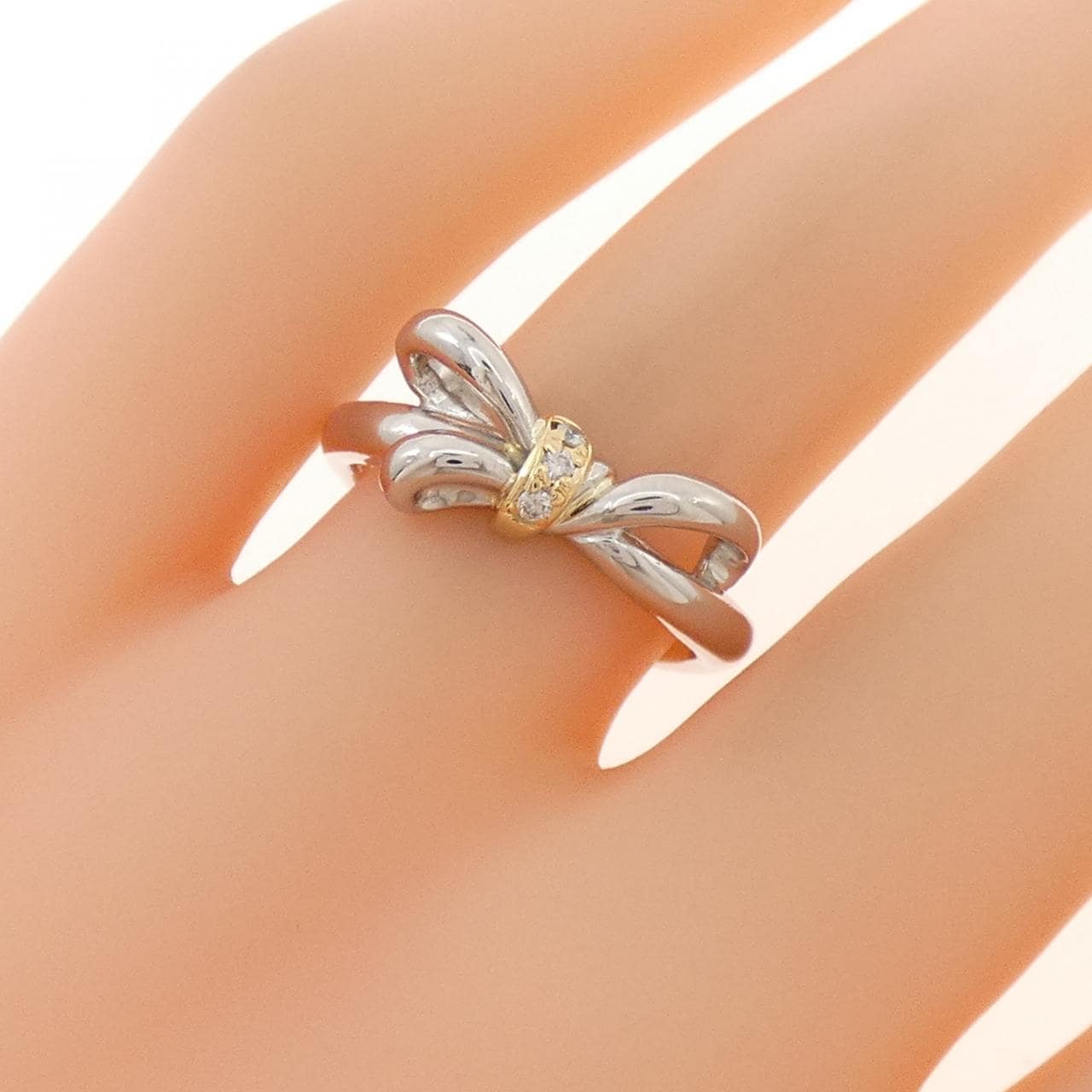 PT900/K18YG ダイヤモンド リング 0.03CT