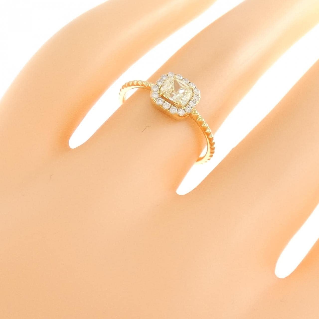 K18YG ダイヤモンド リング 0.44CT