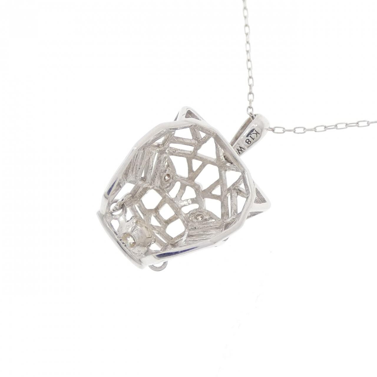K18WG ダイヤモンド ネックレス 0.10CT
