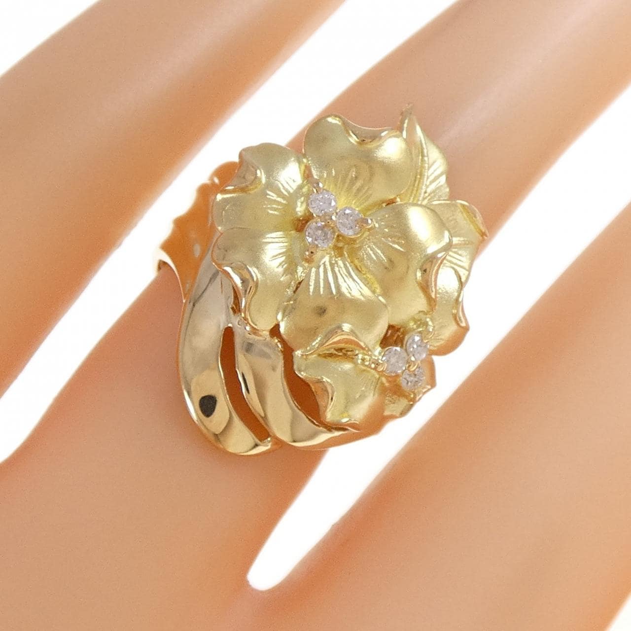 K18YG ダイヤモンド リング 0.10CT
