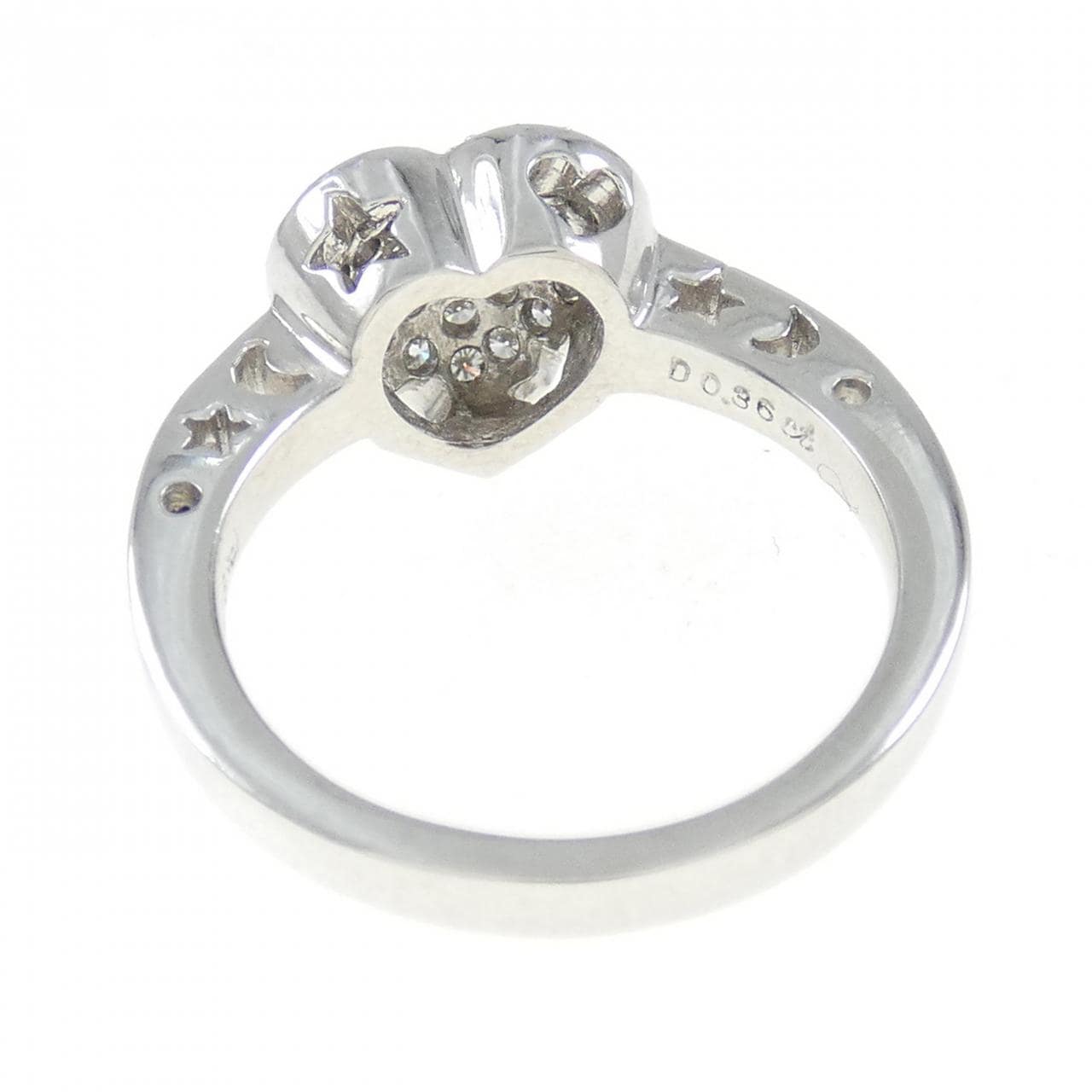 PT パヴェ ハートダイヤモンド リング 0.36CT