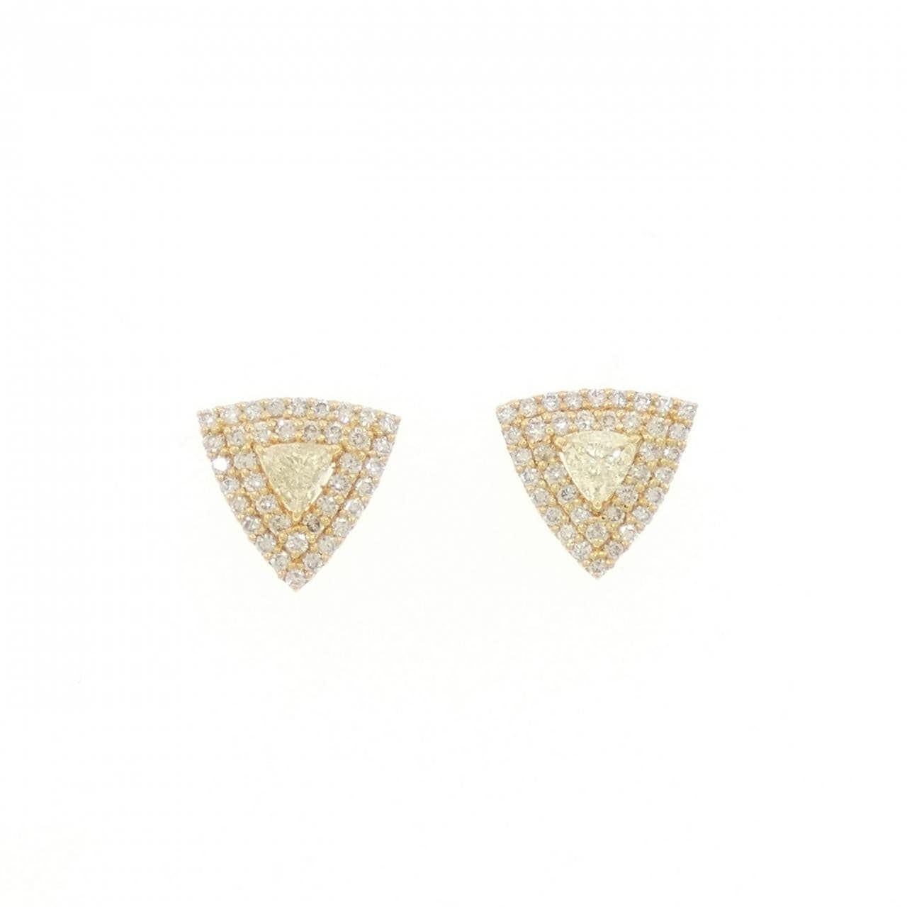 【新品】K18YG ダイヤモンド ピアス 0.50CT