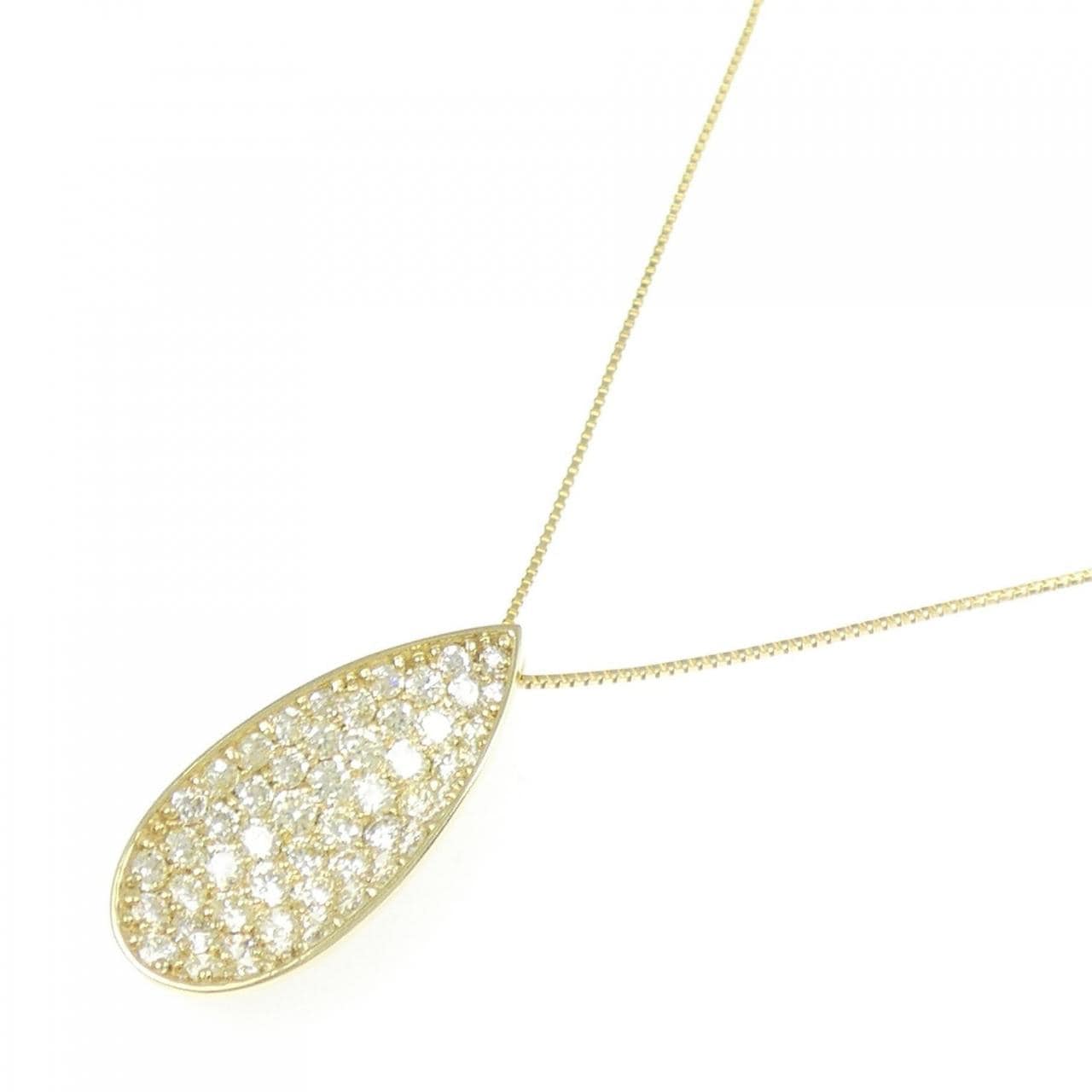 K18YG パヴェ ダイヤモンド ネックレス 2.00CT