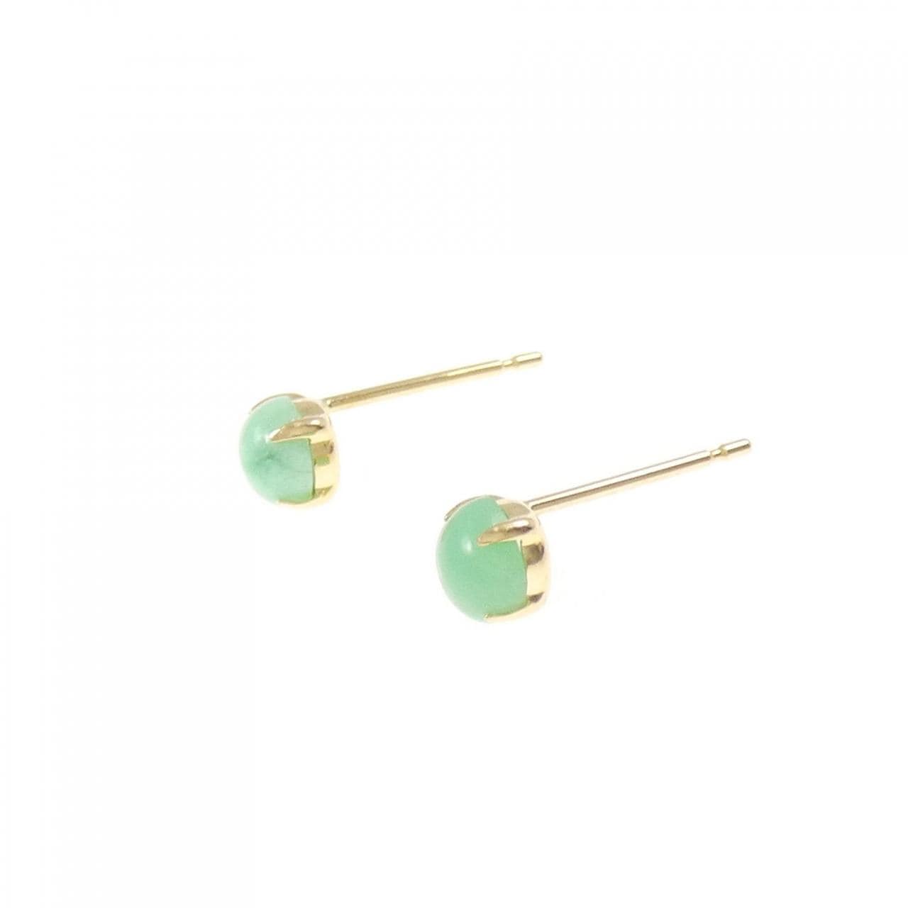 【新品】K18YG クリソプレーズ ピアス