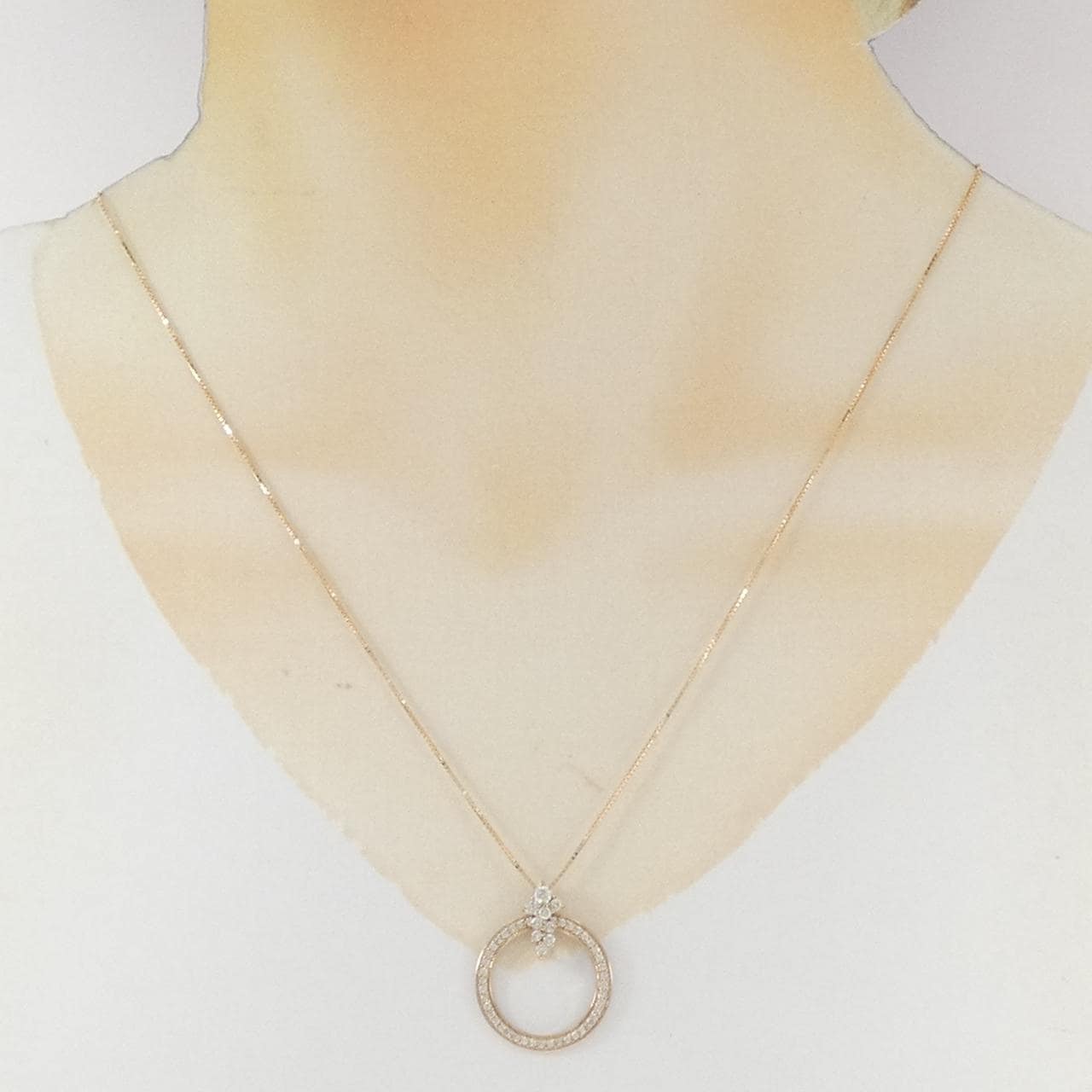 K18PG ダイヤモンド ネックレス 0.45CT