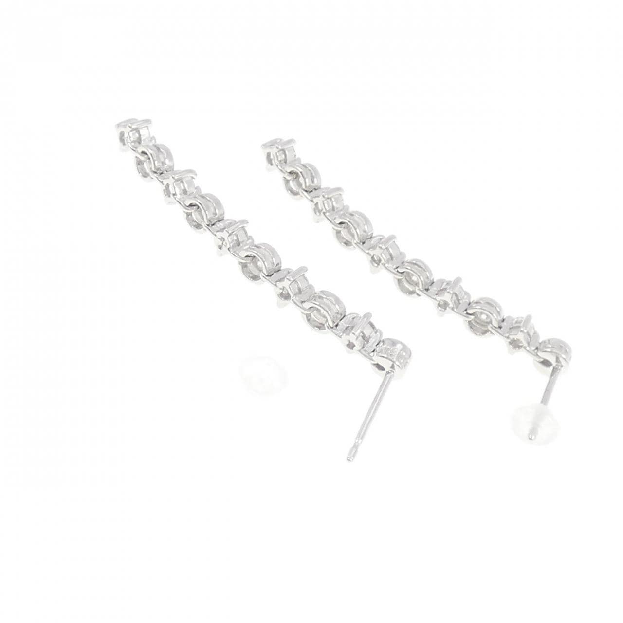 LINE ダイヤモンド ピアス 1.00CT