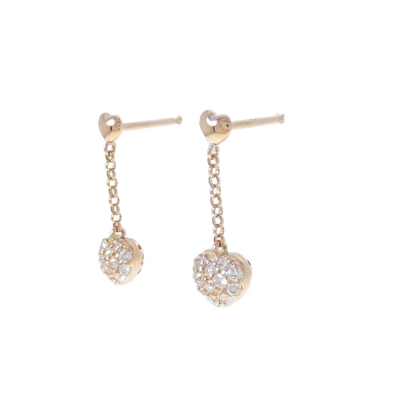 ポンテヴェキオ ハート ダイヤモンド ピアス 0.30CT