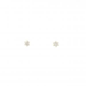 K18YG ソリティア ダイヤモンド ピアス 0.10CT