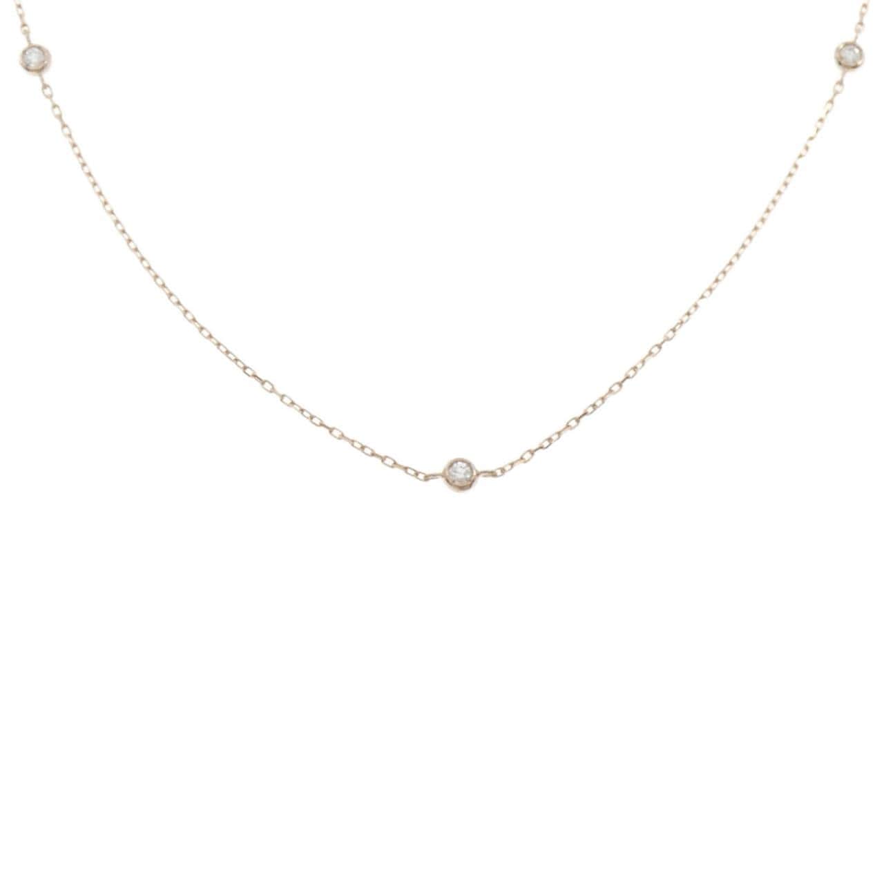 K18PG ダイヤモンド ネックレス 0.30CT