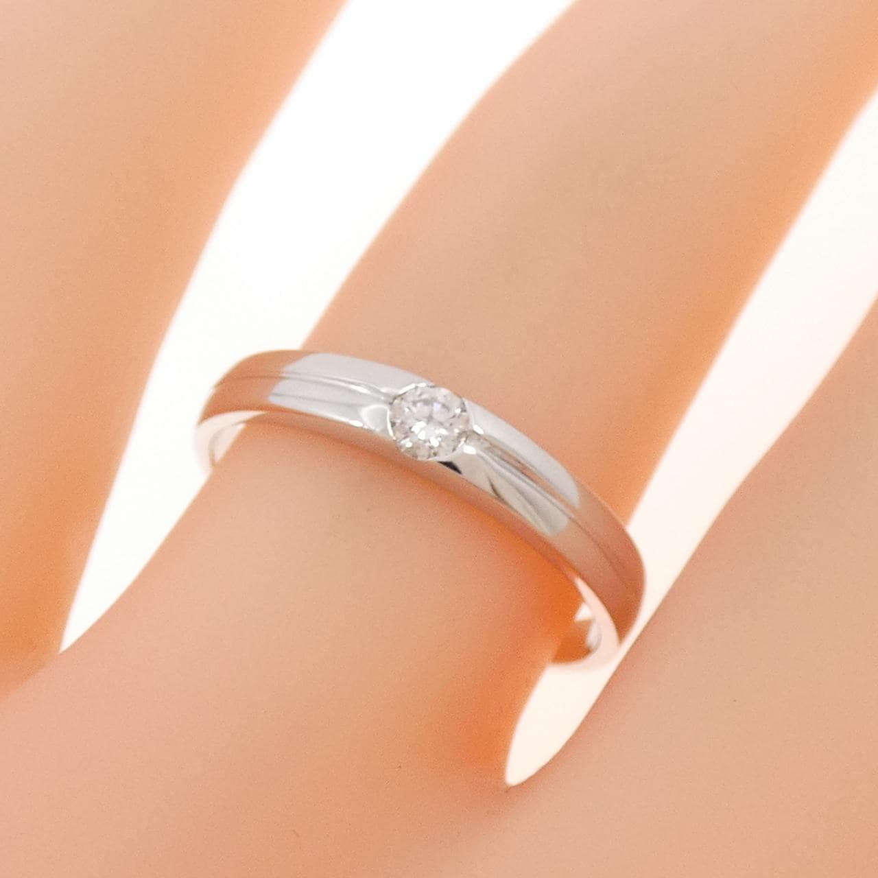 K14WG ダイヤモンド リング 0.07CT