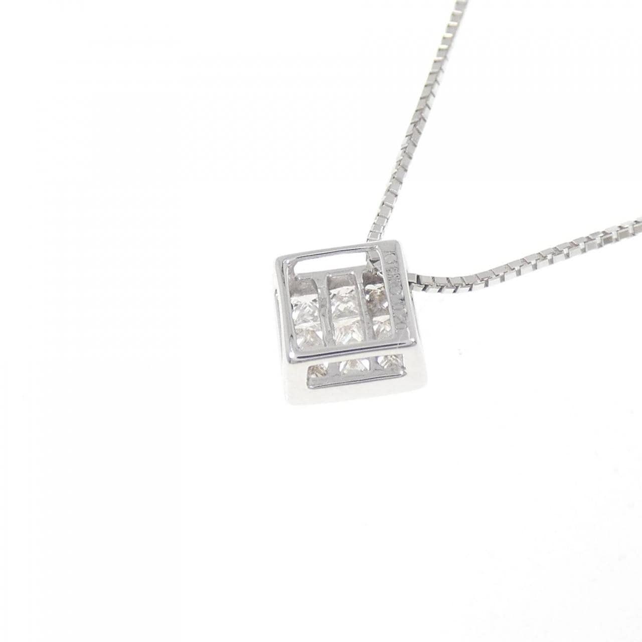 K18WG ダイヤモンド ネックレス 0.20CT
