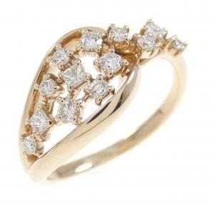 K18PG ダイヤモンド リング 0.35CT