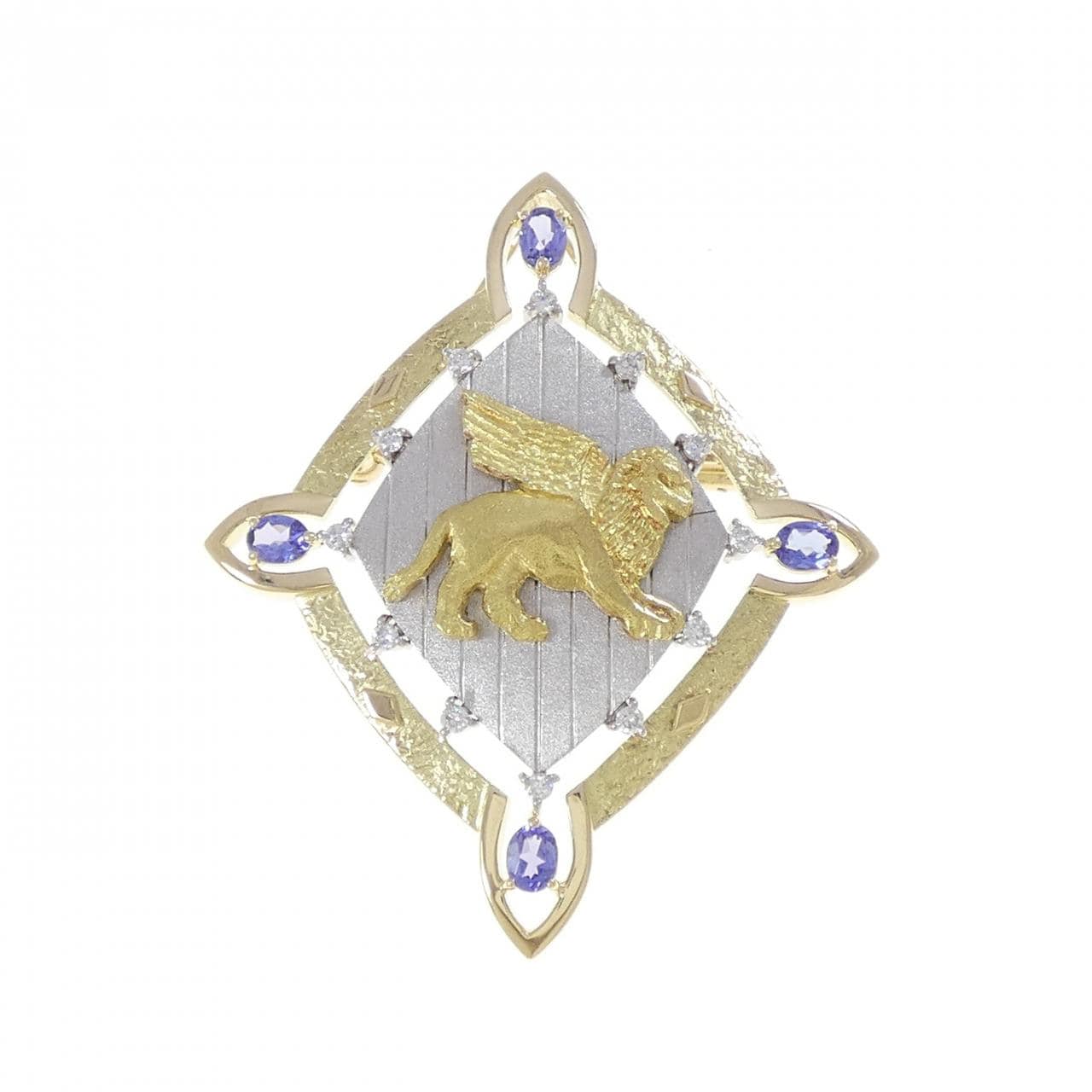 水野薫子 タンザナイト ブローチ 0.61CT