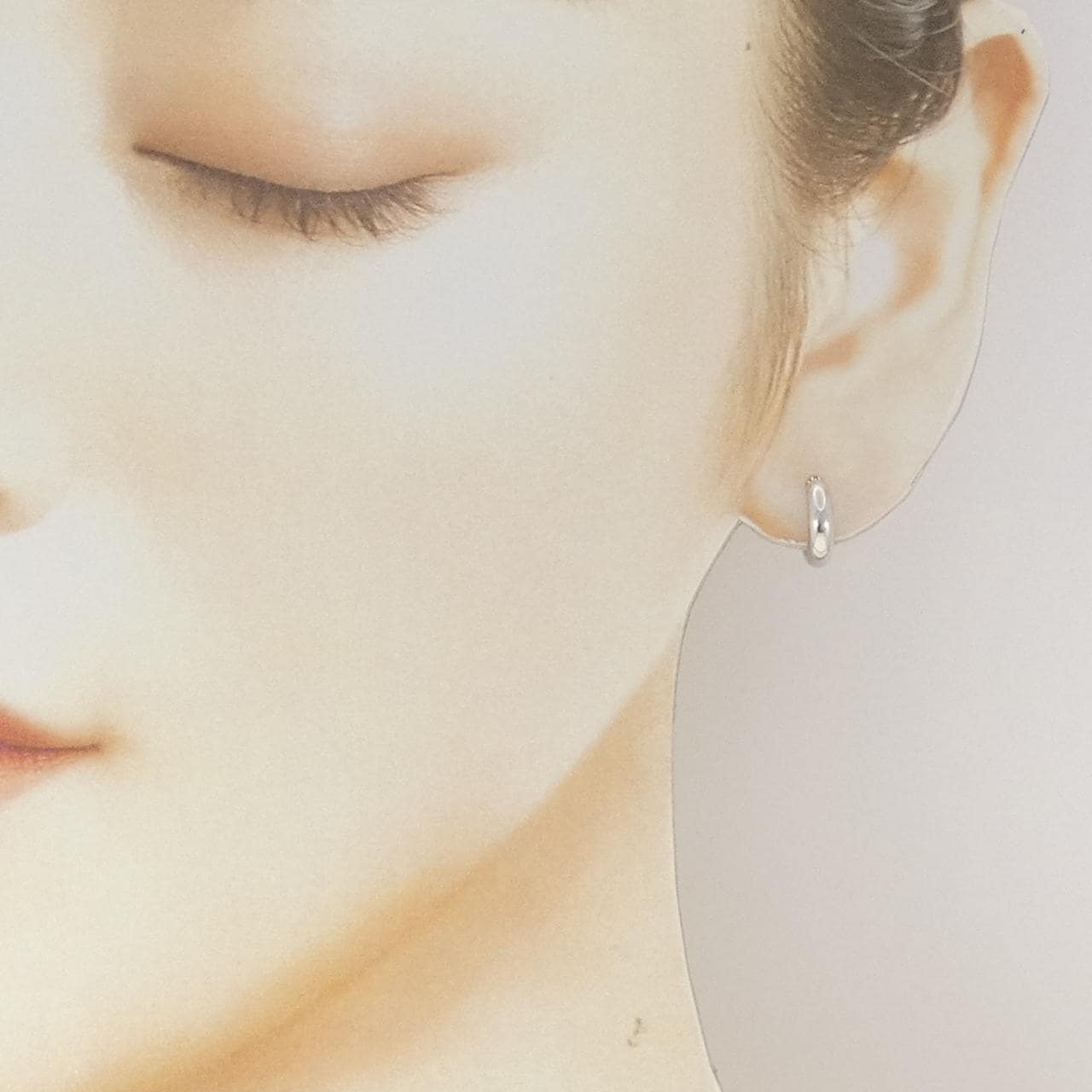 K18WG フープ ピアス 片耳