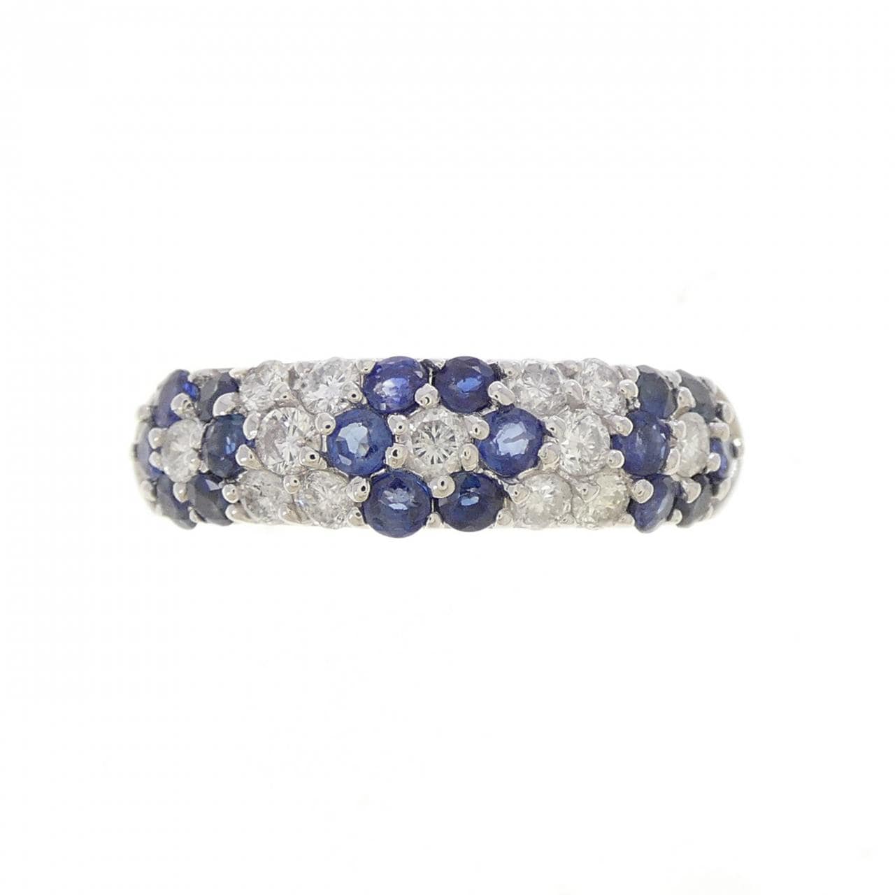PT900 フラワー サファイヤ リング 0.85CT