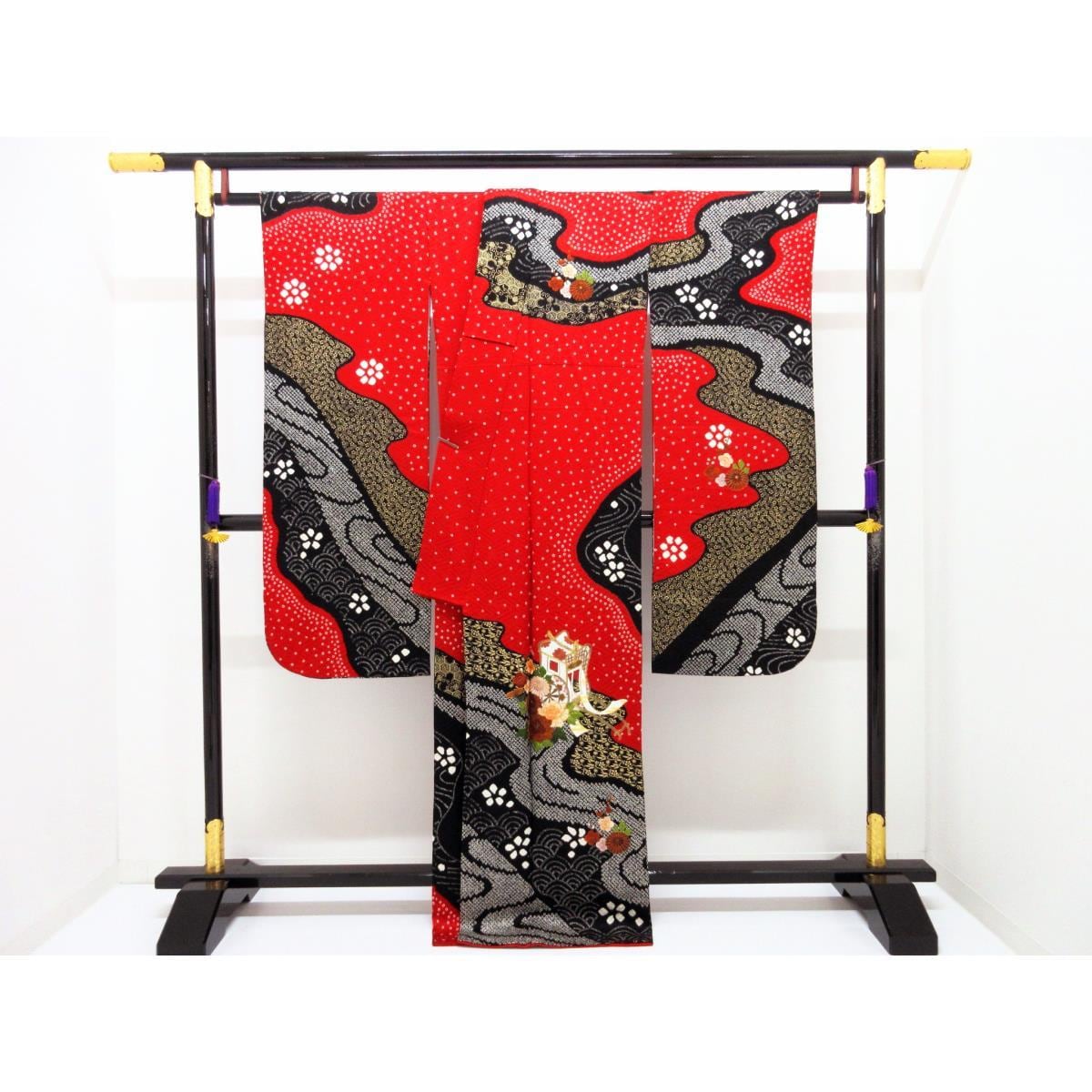 振袖刺繡絞花金彩友禪