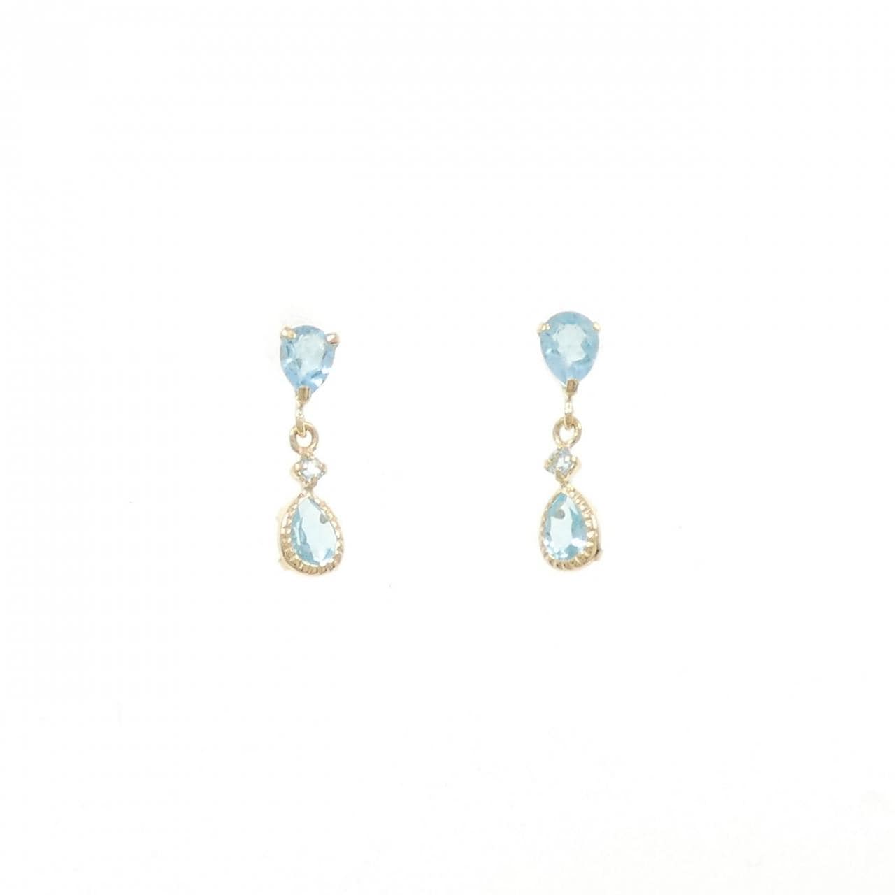 K18YG ブルートパーズ ピアス