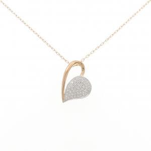 K18PG/K18WG ハート ダイヤモンド ネックレス 0.18CT