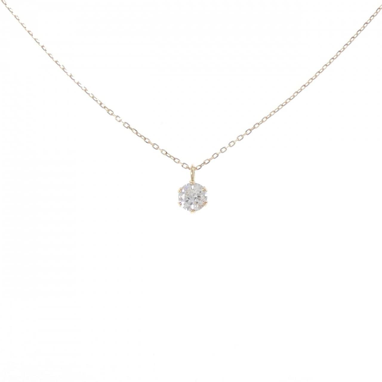 K18YG ソリティア ダイヤモンド ネックレス 0.302CT