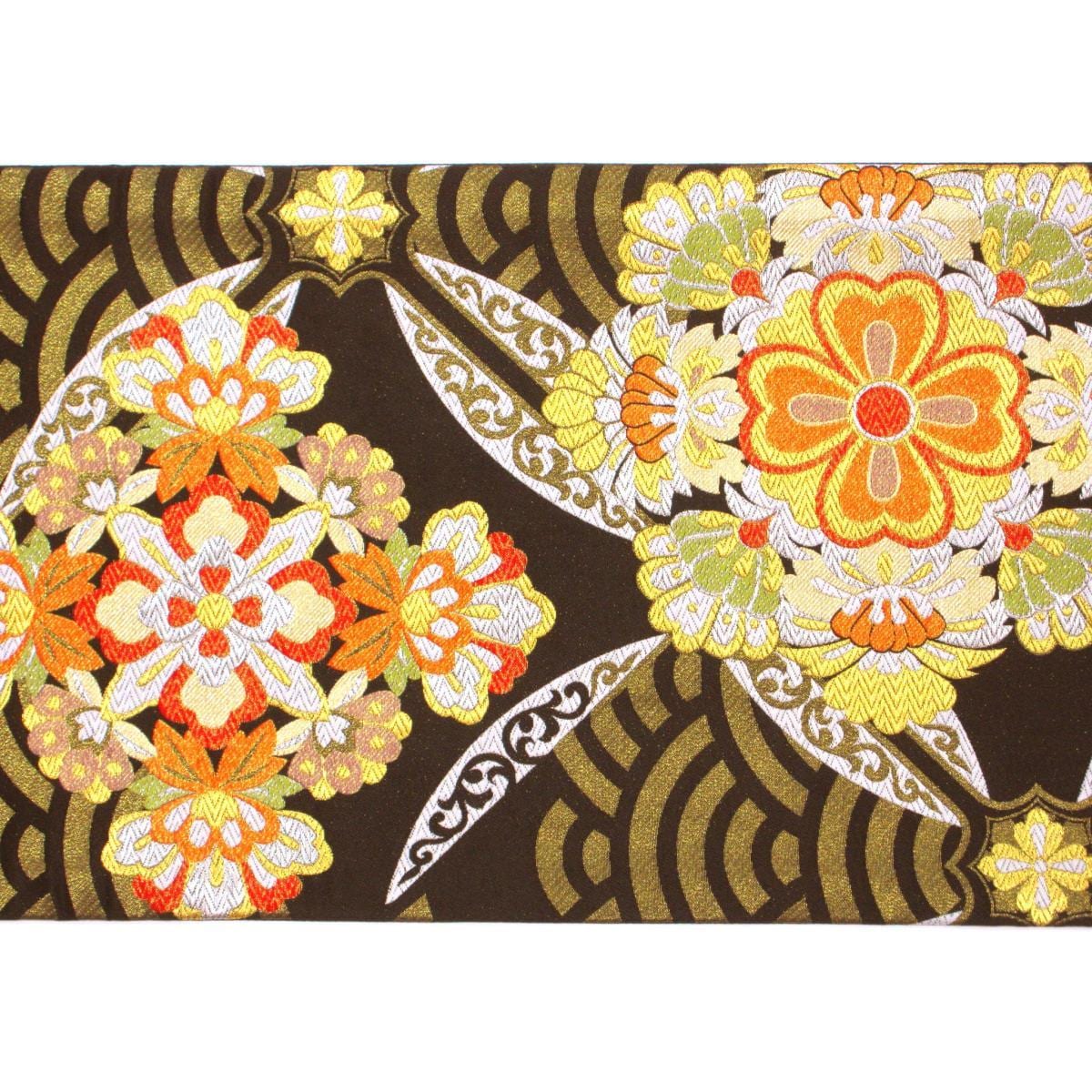 袋帯　全通柄　　芯なし仕立