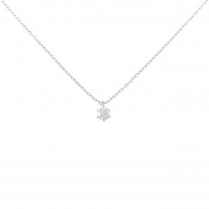 PT900/PT850 ソリティア ダイヤモンド ネックレス 0.329CT