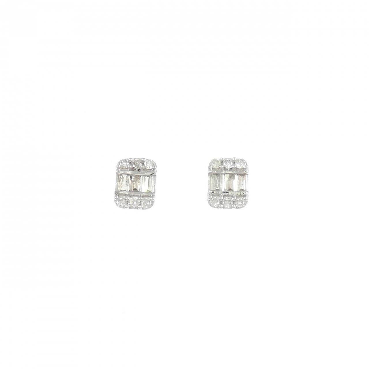 K18WG ダイヤモンド ピアス 0.20CT