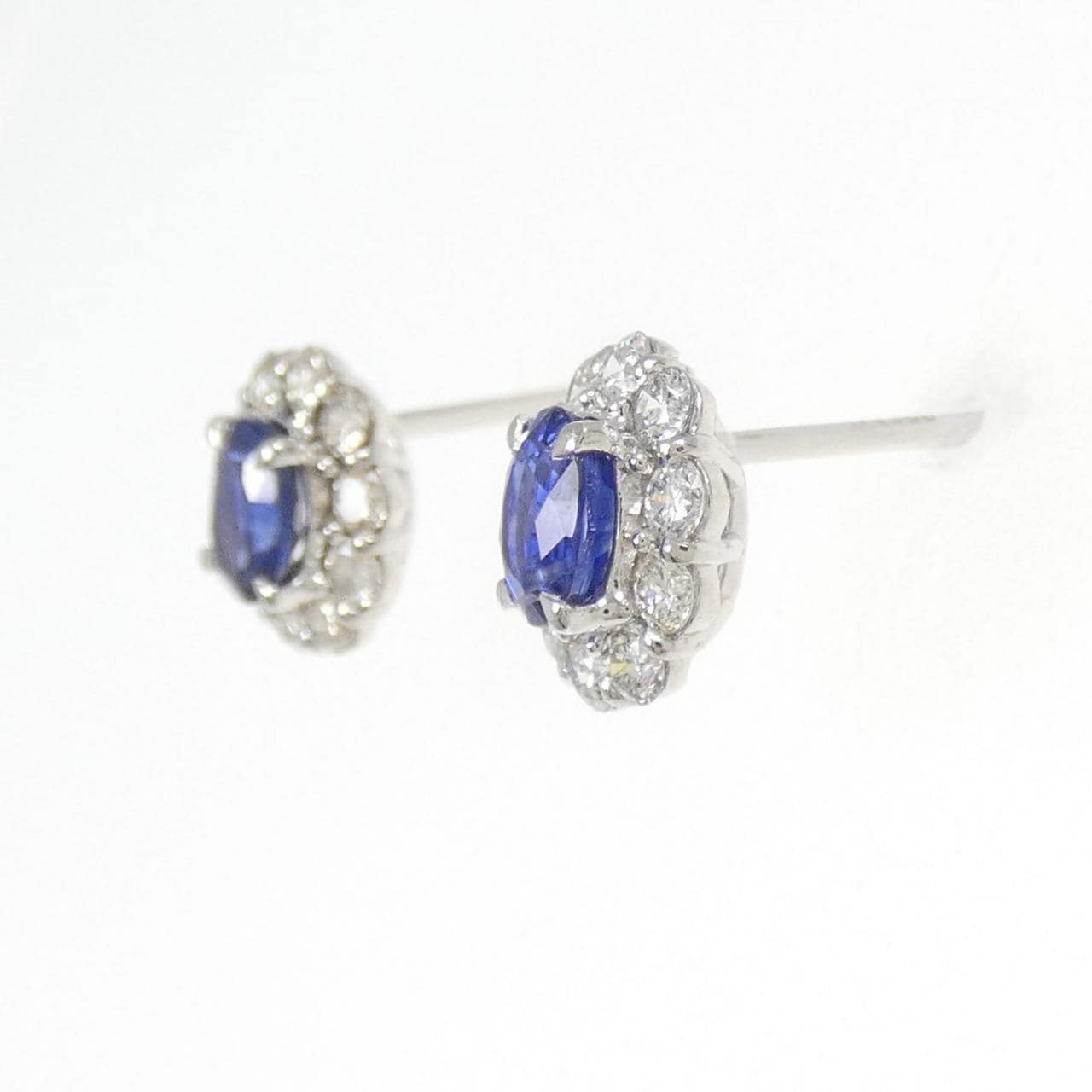 PT900藍寶石耳釘0.88CT