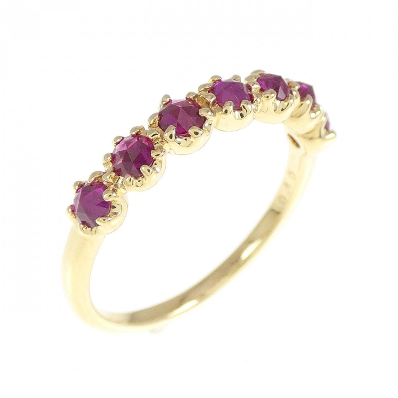 K18YG ルビー リング 0.40CT