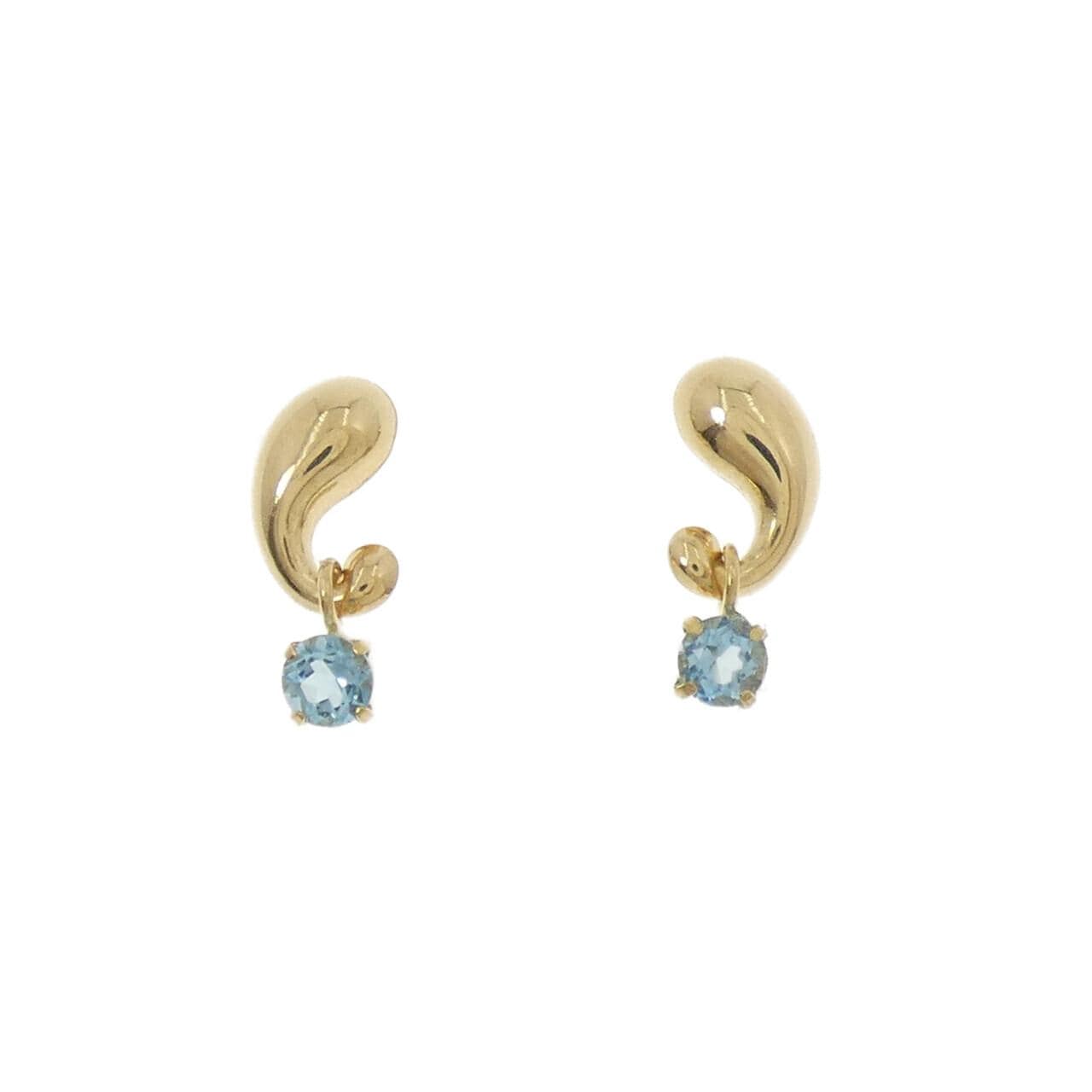 K18YG ブルートパーズ ピアス