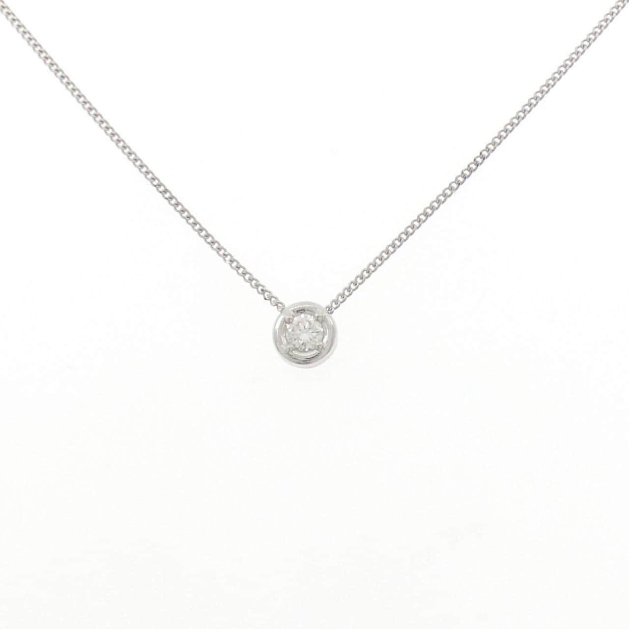 PT900/PT850 ソリティア ダイヤモンド ネックレス 0.163CT